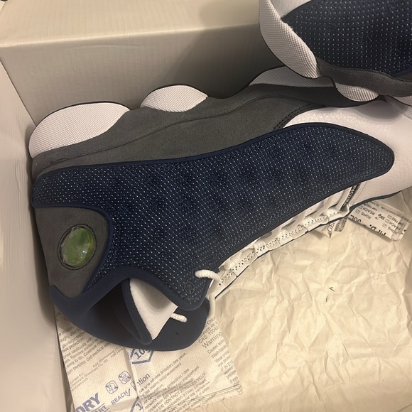 Air Jordan retro 13 navy blue and white with gray - Picture 4 of 4